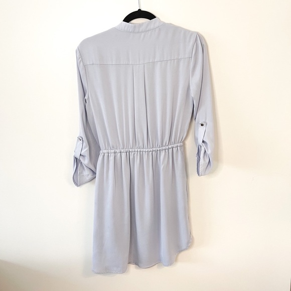 Dynamite Light Violet Drawstring Waist Shirt Dress Size Small - Picture 4 of 11